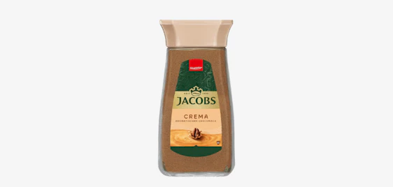 Jacobs Crema löslicher Bohnenkaffee (200g) für 8€ 🍵 Instant-Kaffee für 112 Tassen