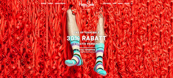 30% Rabatt Sale bei Happy Socks + keine Versandkosten