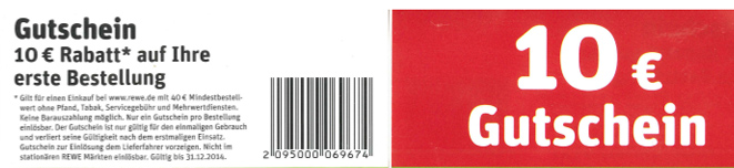 Rewe 10€ Gutschein bei 40€ MBW - auch für Bestandskunden!! *UPDATE*