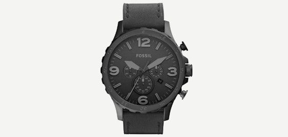 Fossil Nate Chronograph für 88€ - mit schwarzem Lederarmband