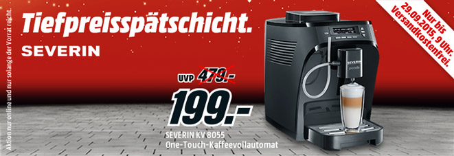 Tiefpreisspätschicht bei Media Markt - Severin Piccola Classica KV 8055 für 199€