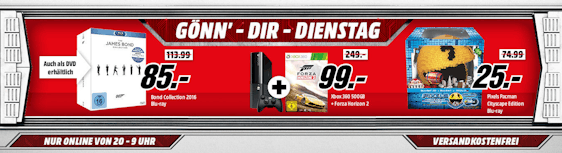 Gönn Dir Dienstag bei Media Markt - z.B. F1 2016 für 39€ oder Xbox 360 + Forza Horizon 2 für 99€