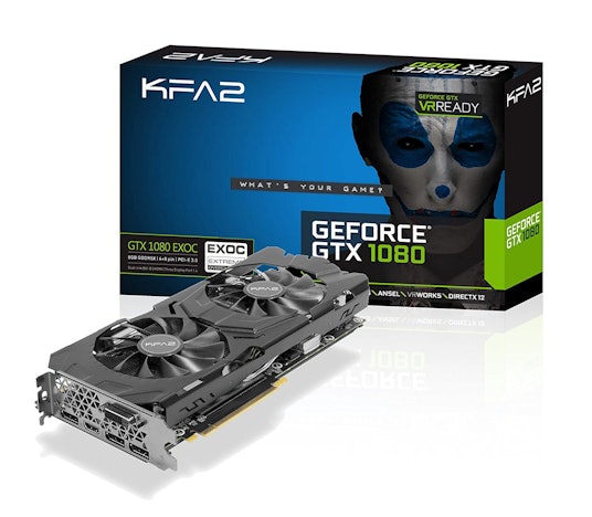 KFA2 GeForce GTX 1080 EXOC PCI-E Gaming-Grafikkarte, 8GB GDDR5, schwarz für 505,99 EUR inkl. VSK