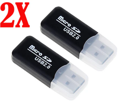 USB 2.0 MicroSD-Kartenleser im Zweierpack für 1€