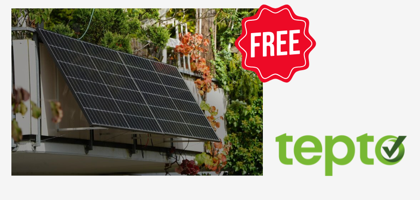 Gratis Balkonkraftwerk! ☀️ 1000W Balkonkraftwerk-Set von Tepto geschenkt