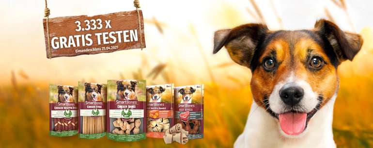 SmartBones Hundefutter/Snacks gratis testen - Hundeleckerlis in verschiedenen Varianten