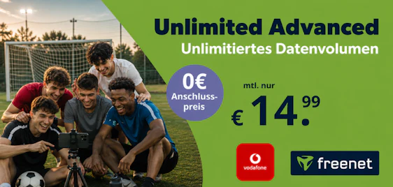 Hammer Deal ♾️🤙 Vodafone Unlimited Allnet-Flat nur 14,99€ | 0€ Anschlusspreis