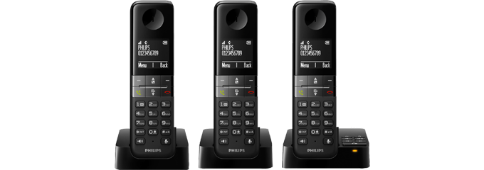 Philips D4553B/39 für 52€ - Schnurloses Telefon mit 3 Mobilteilen
