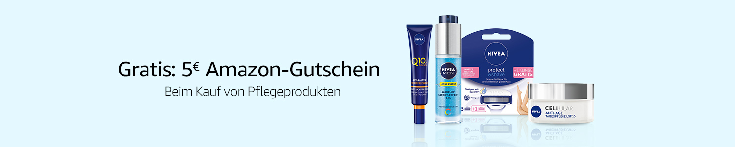 Gratis 5€ Amazon Gutschein beim Kauf von Pflegeprodukte für 15€