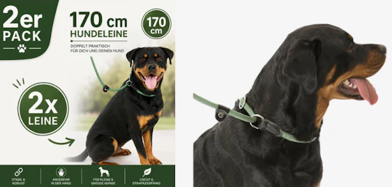 Perfekte Kontrolle beim Gassigehen! 🐕 2er-Pack Company of Animals 3-in-1 Hundeleinen für nur 15€ 🐾