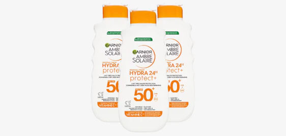 Schützt eure Haut! ☀️ 3er-Pack Garnier Ambre Solaire 24H Protect Sonnencreme für 31€