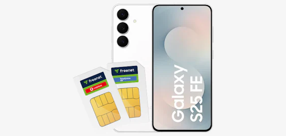 Doppel-SIM effektiv nur 2€ mtl. 📱 Samsung Galaxy S25 FE mit 20GB Vodafone + 10GB Telefonica Allnet-Flat