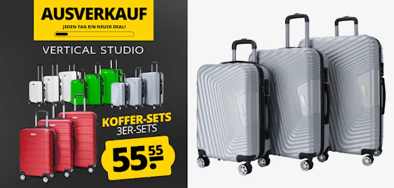 Vertical Studio Koffer-Set für 61€ - 3 Stück, robustes ABS, Matroschka-Design