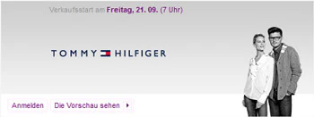Tommy Hilfiger Sale bei vente-privee ab Freitag, 7 Uhr