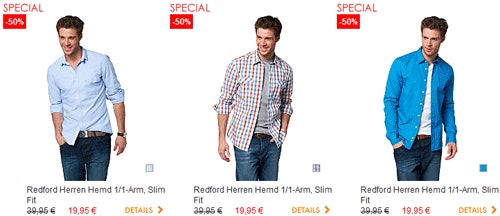 50% Rabatt bei Seidensticker und extra 10€ Gutschein