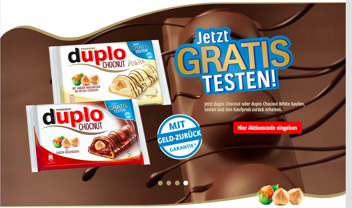 Duplo Chocnut gratis – normale oder weiße Schokolade