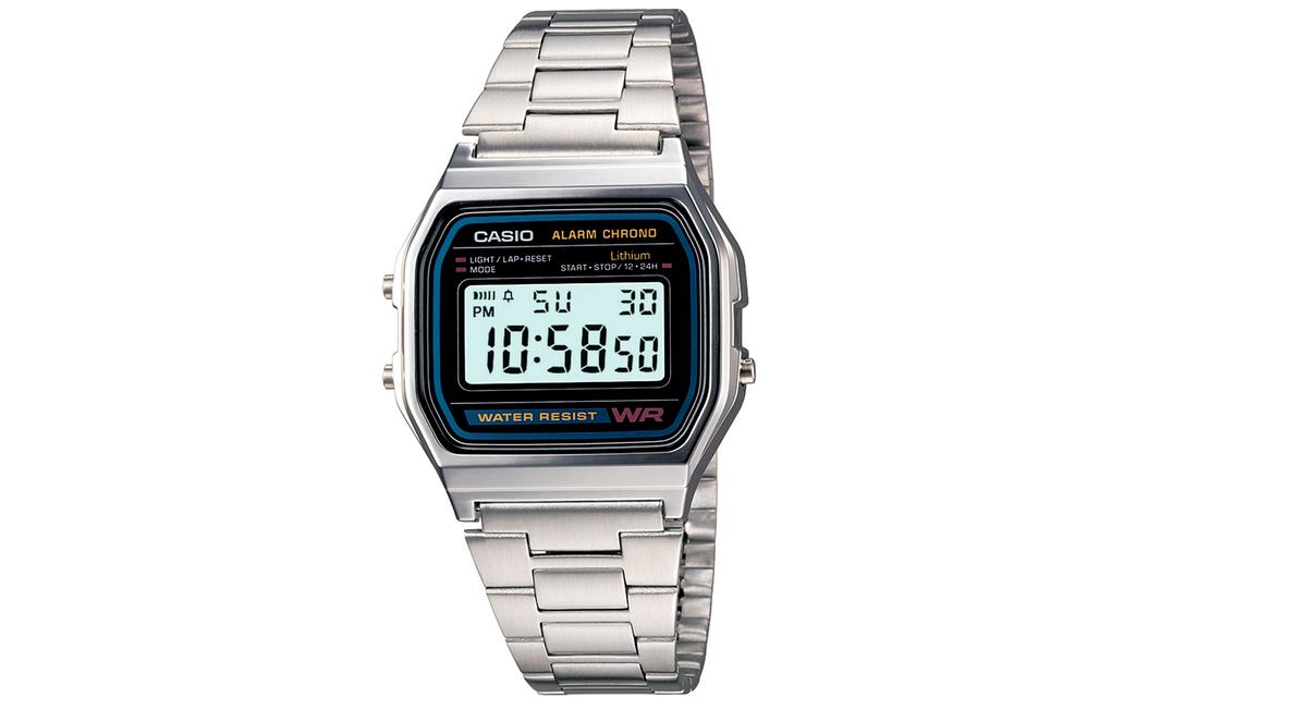 Casio A158WA-1DF für 18€ - Unisex Chronograph