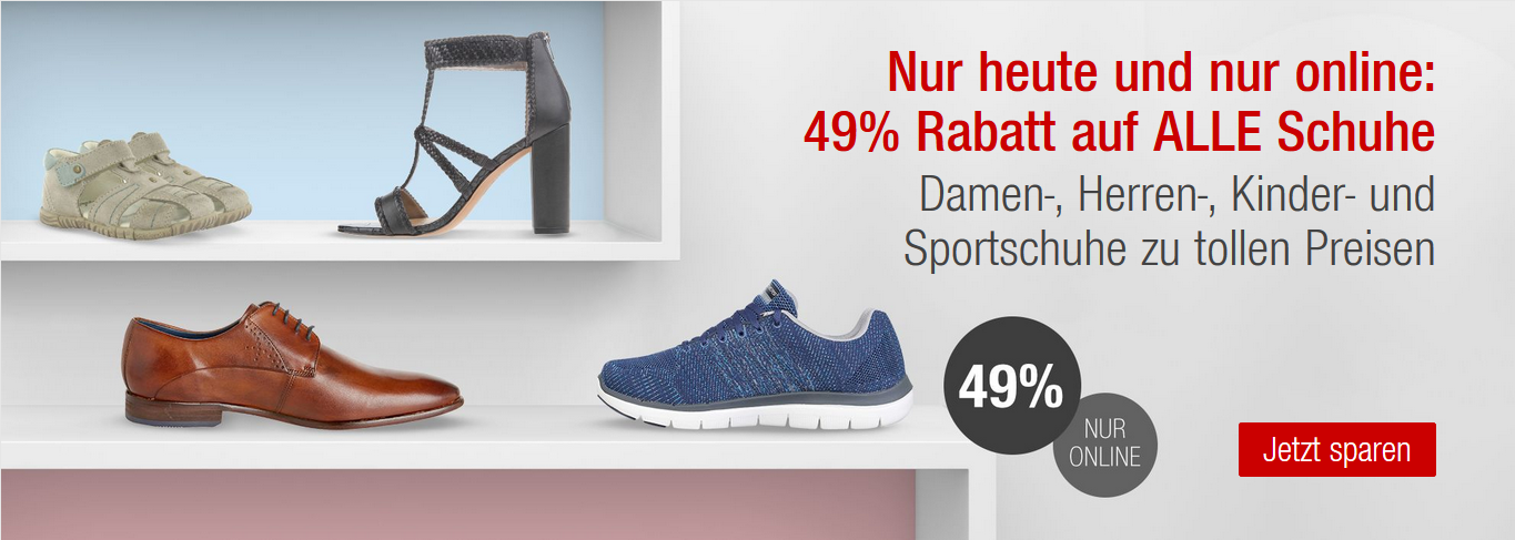 49% Rabatt auf alle Schuhe bei Galeria Kaufhof -  z. B. Nike Air Max Thea Prm für 63€
