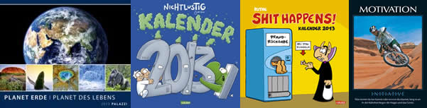 Kalender für das Jahr 2013 bis zu 40% reduziert