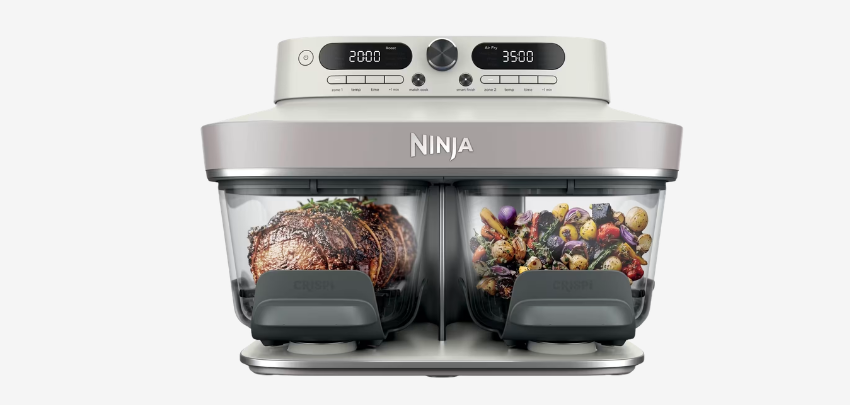 Perfekt für das doppelte Heißluftfrittieren mit Glasbehältern! 🍳 Ninja CRISPi DualZone Glas-AirFryer für 280€ 🍟