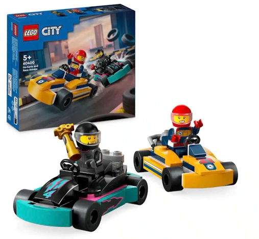 LEGO City Go-Karts mit Rennfahrern Bauset mit 2 Rennfahrer-Minifiguren und Rennautos für 6,89€(statt 9,99€)