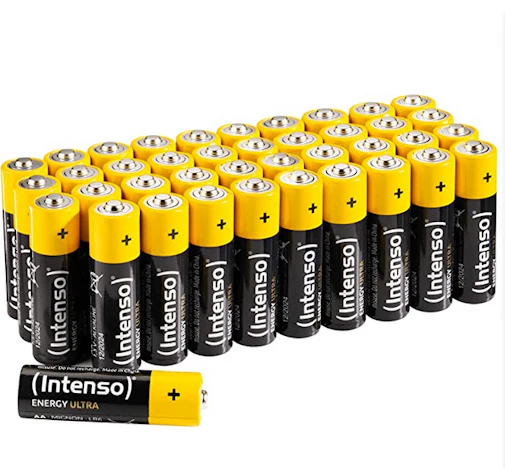 Intenso Energy Ultra AA Mignon LR6 Alkaline Batterien 40er Pack; auch AAA bei AMAZON