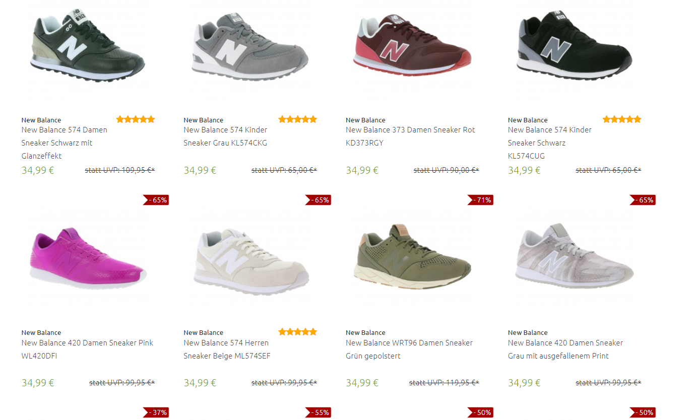 New Balance Sneaker ab 34,99€ anstatt 44,95€