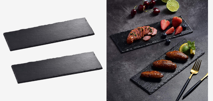 16x Malacasa Schieferplatten für 37€ - aus Naturstein, hitzebeständig &amp; rutschfest