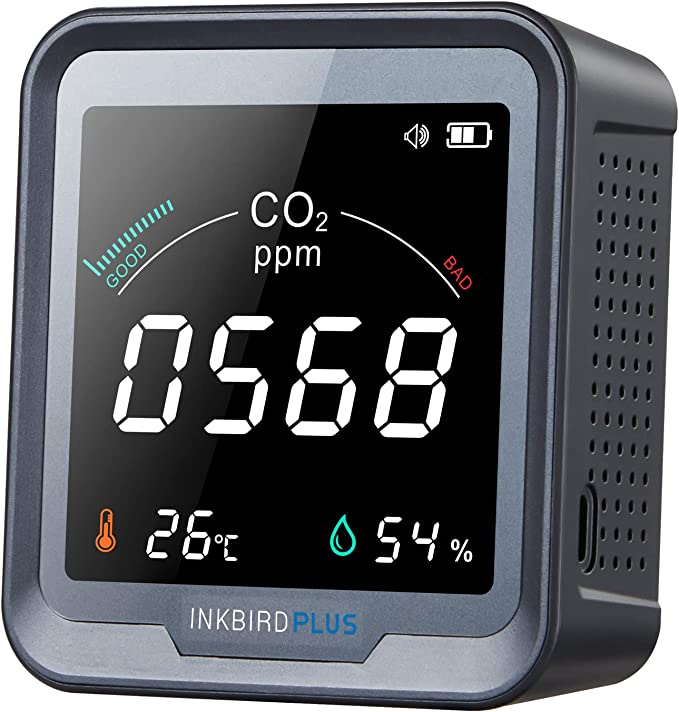 Inkbird PTH-9C für 42€ - Raumluftmessgerät und Kohlendioxid-Detektor mit Alarm