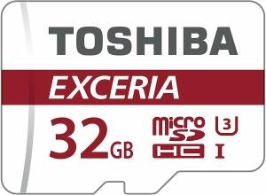 Toshiba EXCERIA M302 MicroSD - 32GB, bis au 90MB/s, U3 (Amazon-Base)