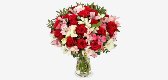 Wieder da! Liebesgruß XXL für 25€ – 30 Stiele Rosen & Inkalilien mit bis zu 100 Blüten