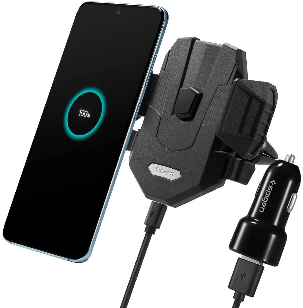 Spigen SteadiBoost Fast Auto Wireless Charger Handyhalterung 10W Qi Ladestation
