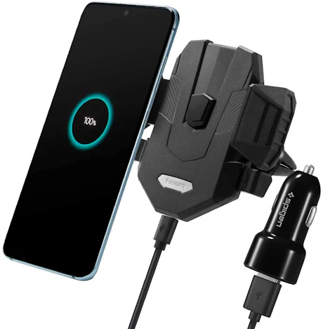 Spigen SteadiBoost Fast Auto Wireless Charger Handyhalterung 10W Qi Ladestation