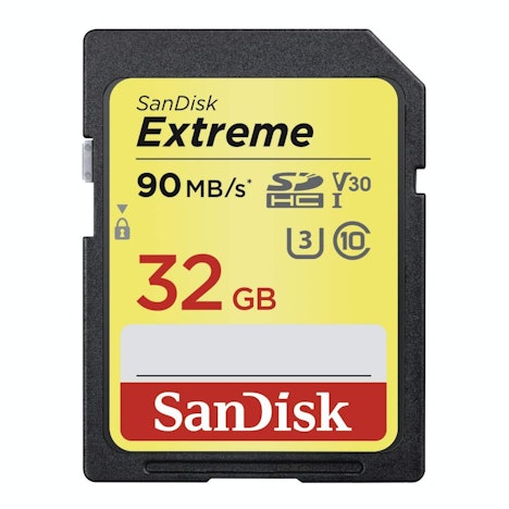 SanDisk Extreme SD UHS-I U3 V30 SDHC - 32GB für 10 EUR
