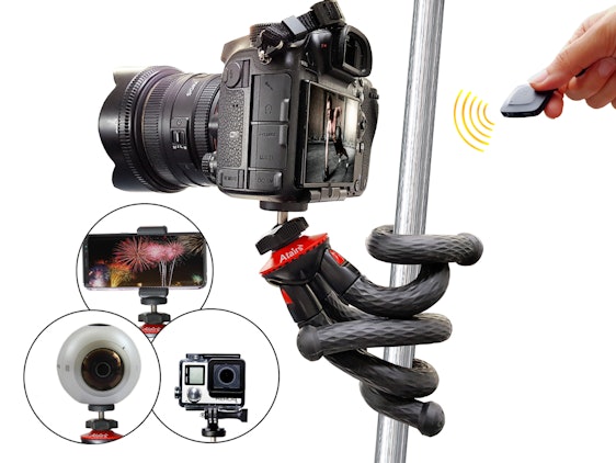 Reisestativ mit Bluetooth-Fernbedienung für Smartphones, DSLR, Actioncams