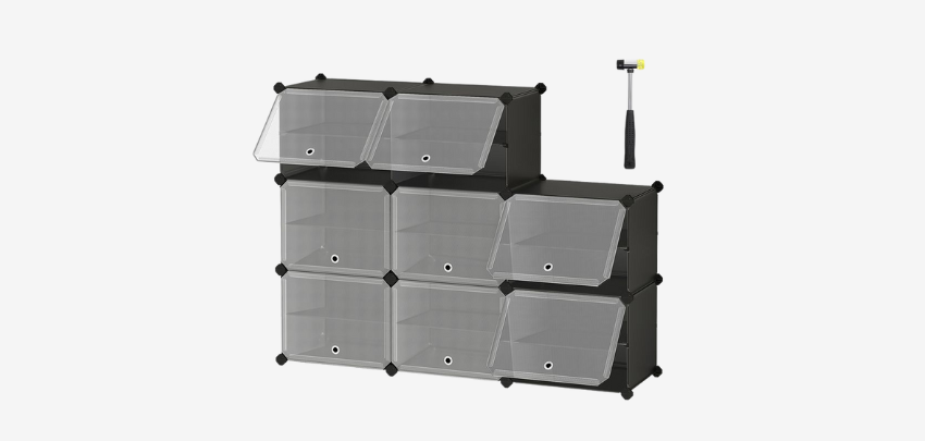 Songmics Schuhregal für 25€ - 8 Fächer, stabil, inkl. Montage-Set