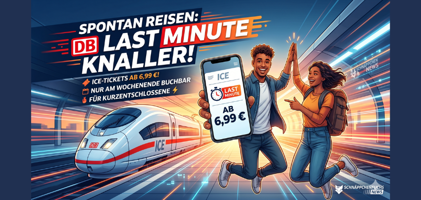 ICE-Tickets ab 6,99 €: Deutsche Bahn zündet den Last-Minute-Turbo!