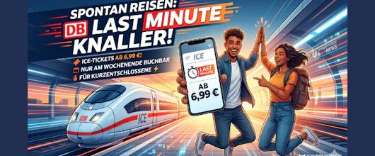 ICE-Tickets ab 6,99 €: Deutsche Bahn zündet den Last-Minute-Turbo!