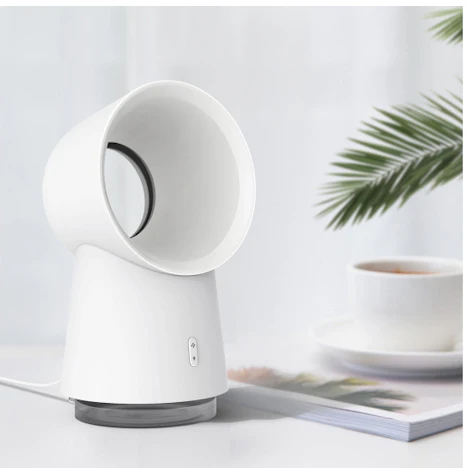 3 in 1 Mini-Lüfter blattloser Desktop-Lüfter Nebel-Luftbefeuchter mit LED-Licht