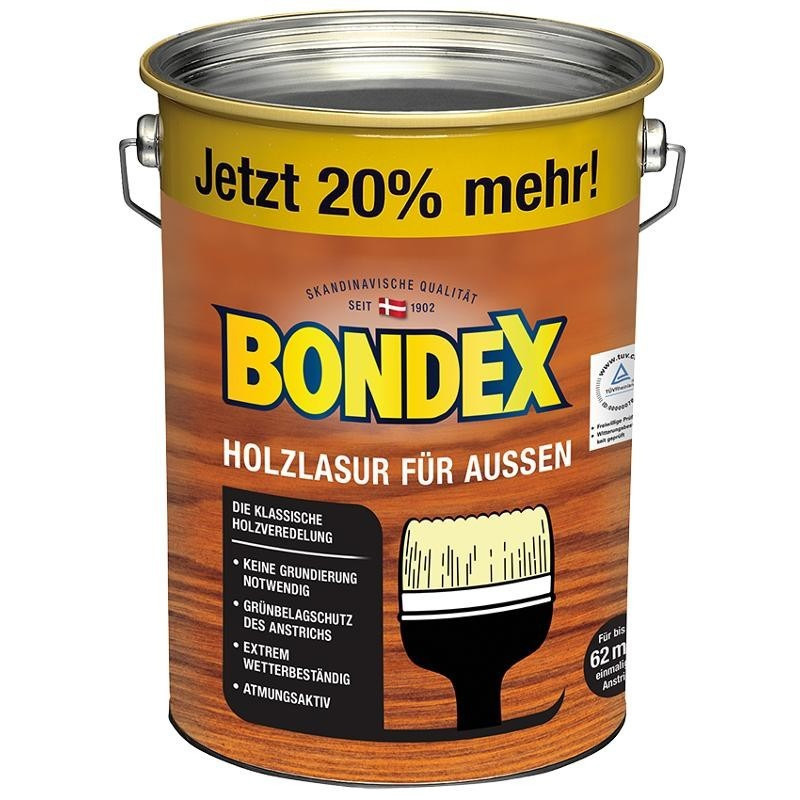 Bondex Holzlasur für außen 4,8 l  Mahagoni mit 15,44€ Rabatt