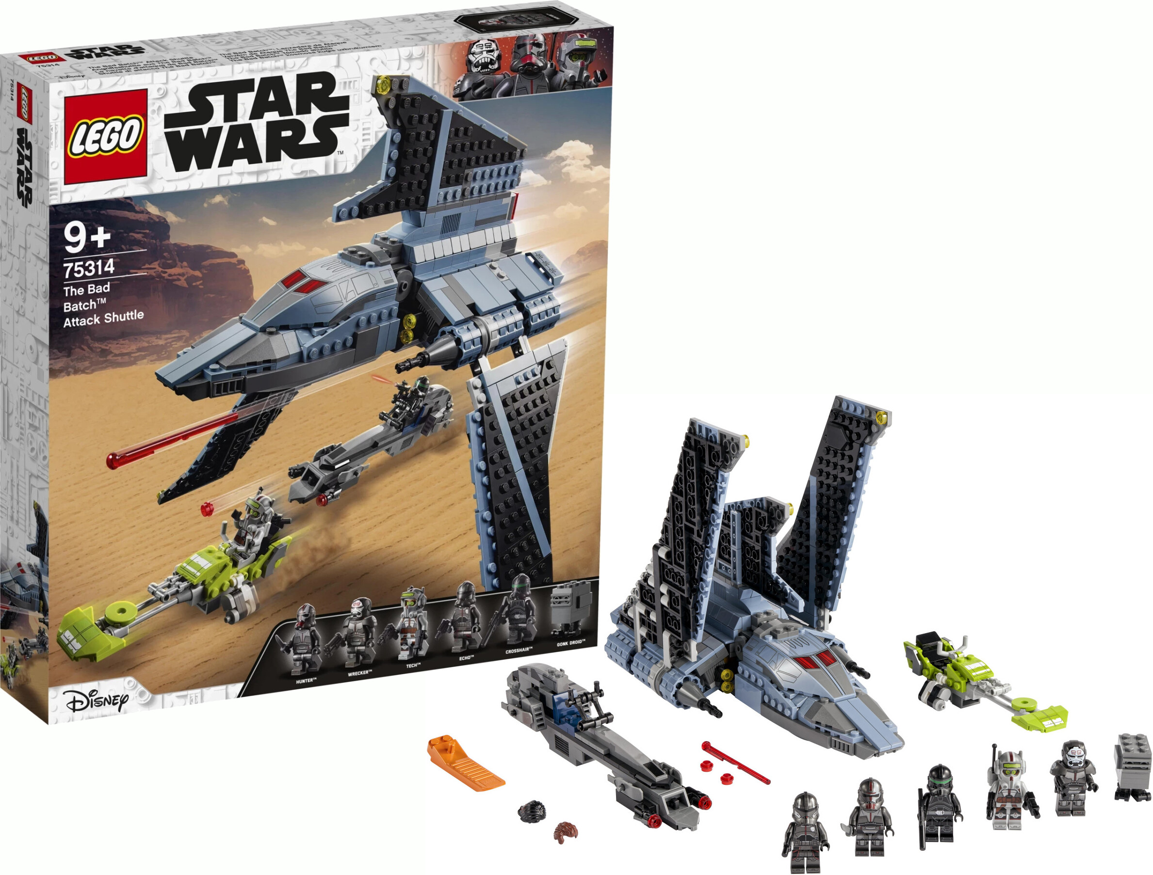 *Ausverkauft*Lego Star Wars "Angriffsshuttle aus The Bad Batch" (75314) für 45€ - Bausteine-Raumschiff mit 969 Teilen