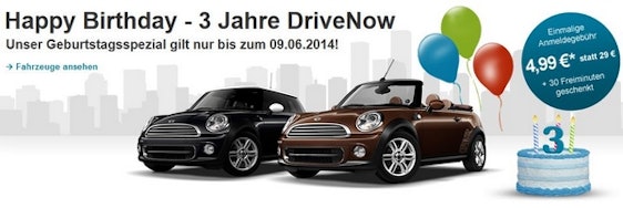 Drive Now Anmeldung für 4,99€ + 30 Freiminuten *UPDATE2*
