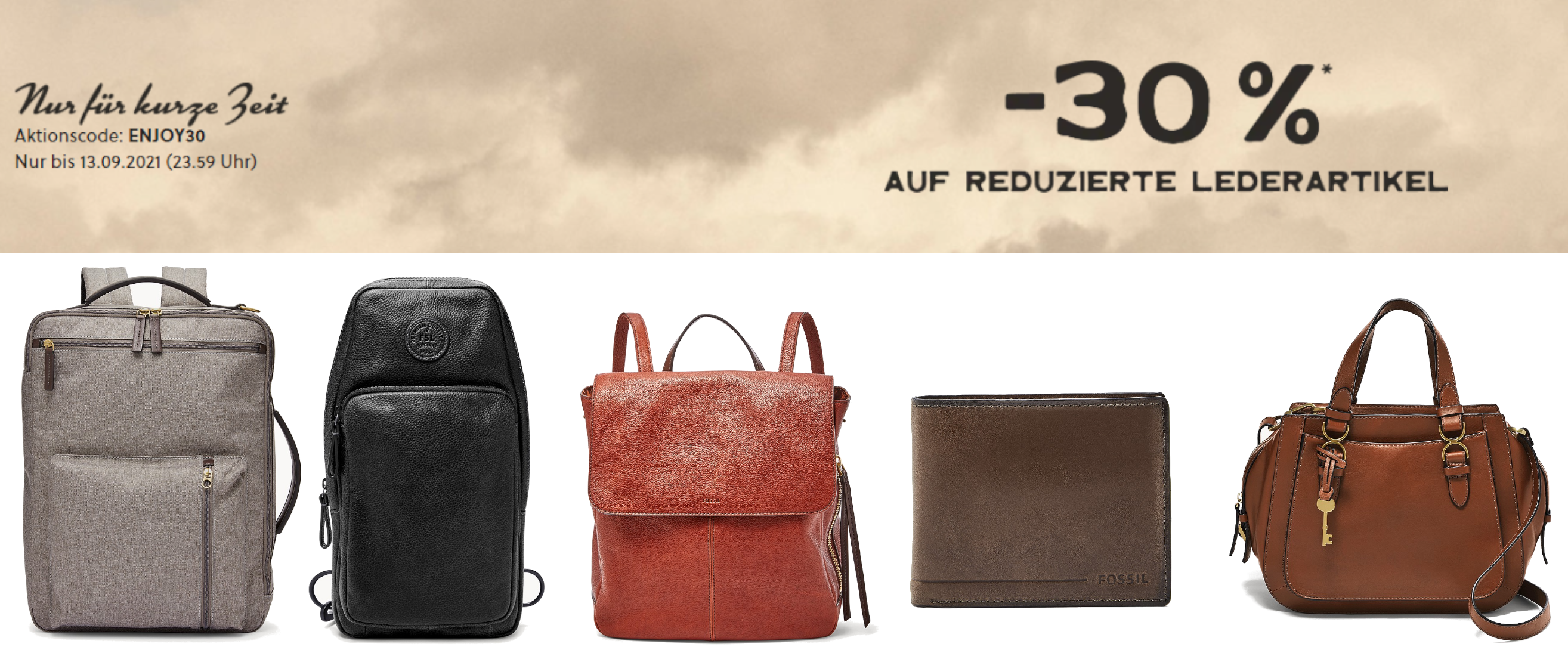 30% Extra auf reduzierte Lederwaren bei Fossil + 15% Newsletter-Rabatt – z.B.: Convertible Rucksack Buckner für 56€