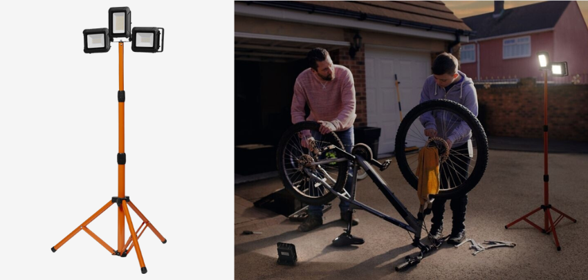 Ledvance LED-Arbeitsleuchte für 36€ - 3 Strahler, abnehmbare Akku-Leuchten