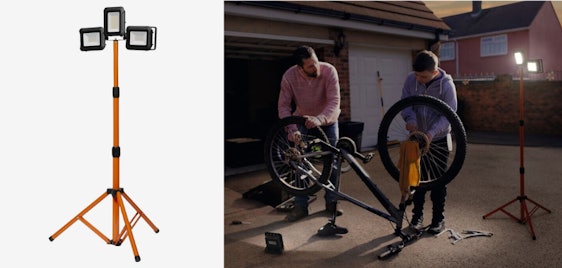 Ledvance LED-Arbeitsleuchte für 36€ - 3 Strahler, abnehmbare Akku-Leuchten