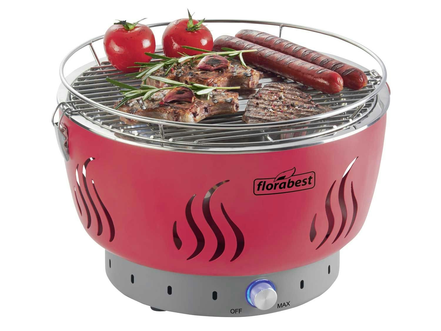 Holzkohlegrill von FLORABEST mit Aktivbelüftung für 50€