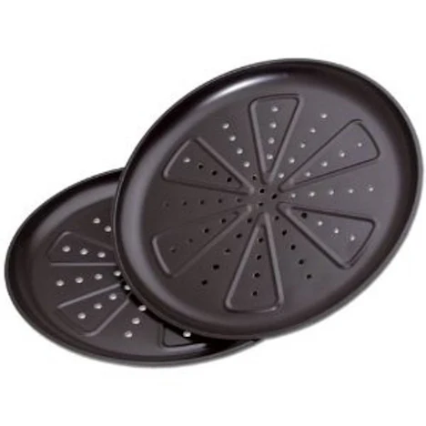 chg 9776-46 Pizzabackblech, 2 Stück, Durchmesser: 28 cm, in neuer Profiqualität 250 Grad hitzebeständig