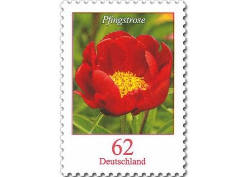 100x Briefmarken Pfingstrose 62 Cent