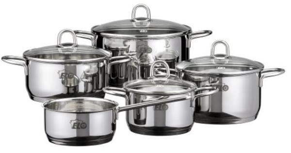 Elo Kochtopf Rubin Set Rubin für 70€ - 5-teilig, Edelstahl, alle Herdarten
