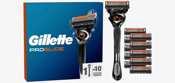 Satte Ersparnis! 🪒 Gillette Fusion 5 Proglide + 10 Ersatzklingen für 32€ 💈